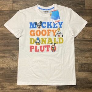 Disney Mickey & Friends Graphic T-Shirt Size XS Embroidered NWT